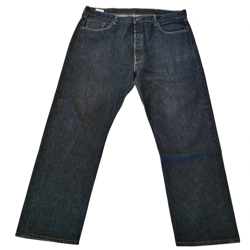 Levi's 501 Original Fit Black Wash Jeans W42 L32 Mens‎ Denim Cotton Button Fly